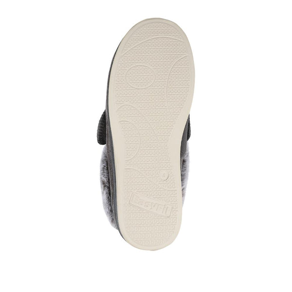 Pavers EasyFit Extra Wide Touch Fasten Slippers - Grey