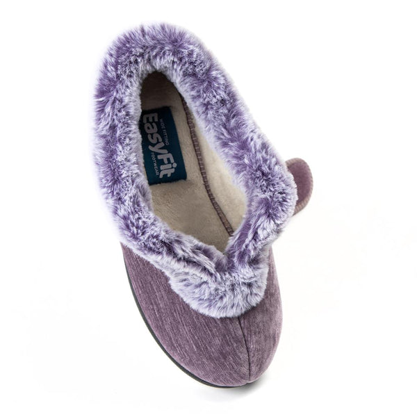 Pavers EasyFit Extra Wide Touch Fasten Slippers - Lavender