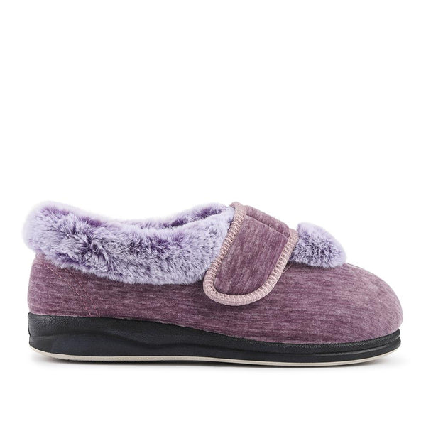 pavers EasyFit Extra Wide Touch Fasten Slippers - Lavender