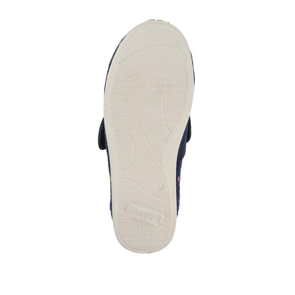 Pavers EasyFit Extra-Wide Touch-Fasten Slippers - Navy