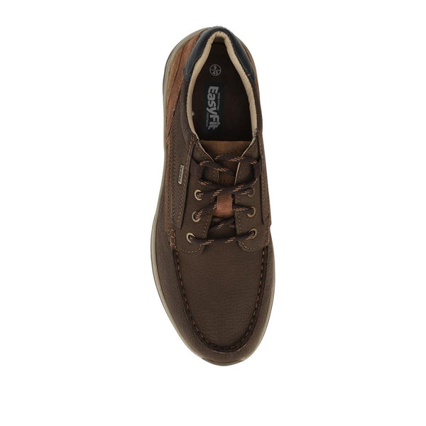 Pavers EasyFit Extra Wide Water Resistant Lace Up Shoes - Brown
