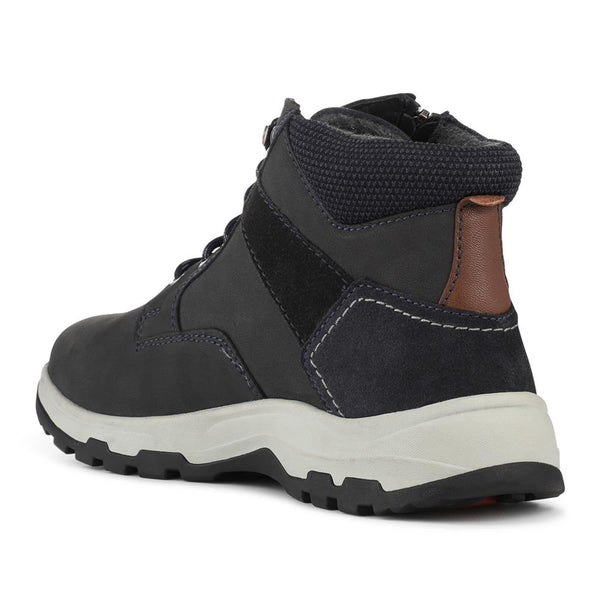 Pavers EasyFit Extra Wide Zip & Lace Walking Boots - Navy