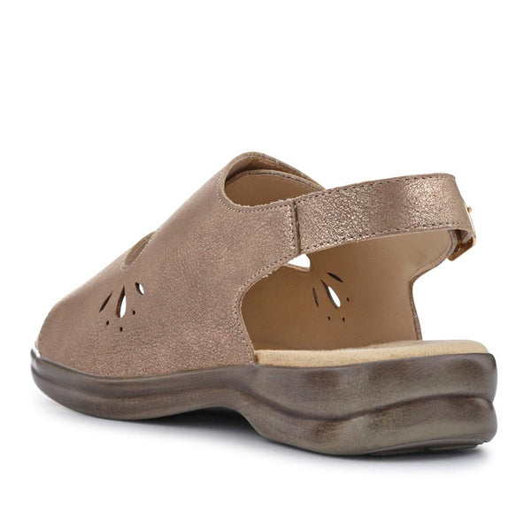 Pavers Extra-Wide Fit Adjustable Slingback Sandals - Gold