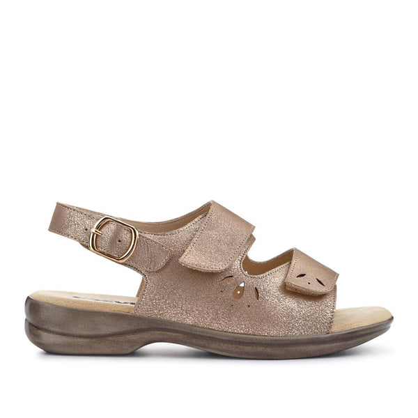 pavers Extra-Wide Fit Adjustable Slingback Sandals - Gold