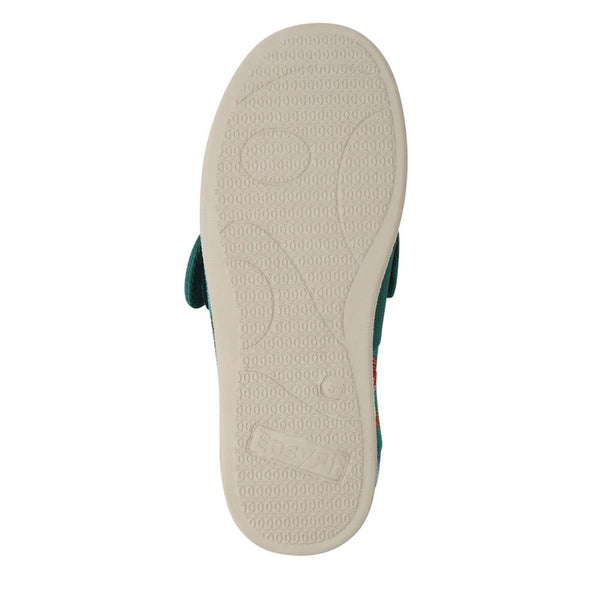 Pavers Extra-Wide-Fit Memory Foam Slippers - Green Floral