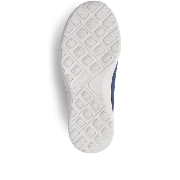 Pavers Extra-Wide Fit Memory Foam Trainers - Navy Multi