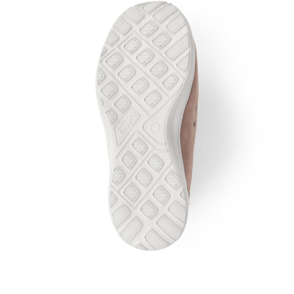 Pavers Extra-Wide Fit Memory Foam Trainers - Taupe Multi