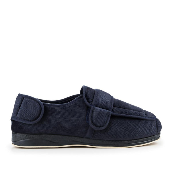 pavers Extra-Wide-Fit Touch-Fastening Slippers - Navy
