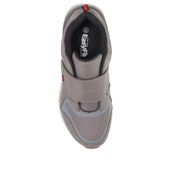 Pavers Extra-Wide Fitting Touch-Fasten Trainers - Grey
