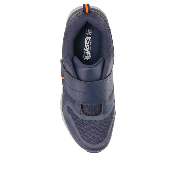 Pavers Extra-Wide Fitting Touch-Fasten Trainers - Navy