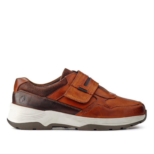 pavers Extra-Wide Stretch Touch-Fasten Shoes - Cognac