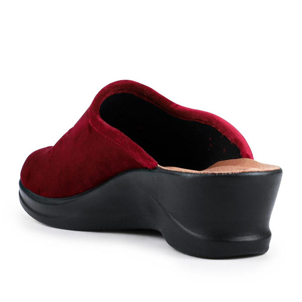Pavers FlyFlot Engraved Self-Moulding Mules - Burgundy