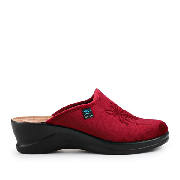 pavers FlyFlot Engraved Self-Moulding Mules - Burgundy