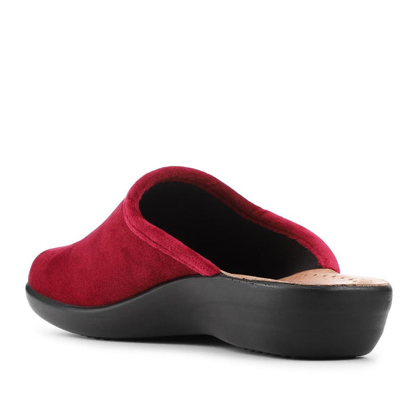 pavers FlyFlot Leather Lightweight Mule Slippers - Burgundy