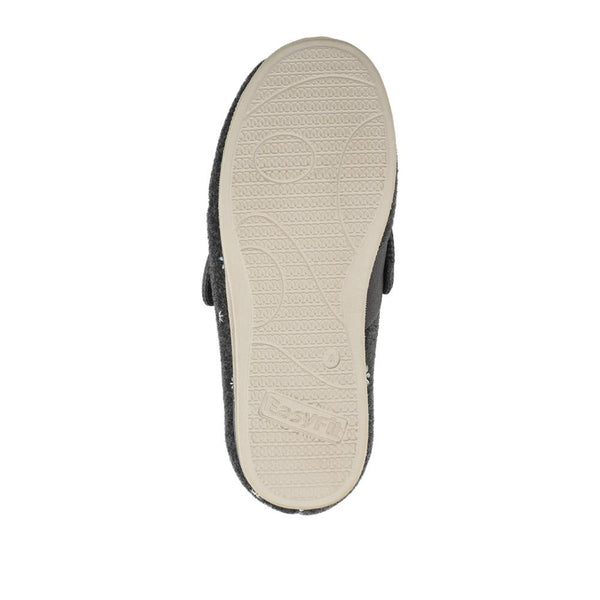 Pavers Just Step In Extra Wide Adjustable Fasten Slippers - Grey