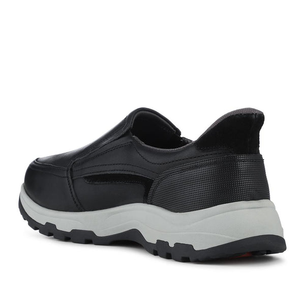 Pavers Just Step In Extra Wide Laceless Shoes - Black