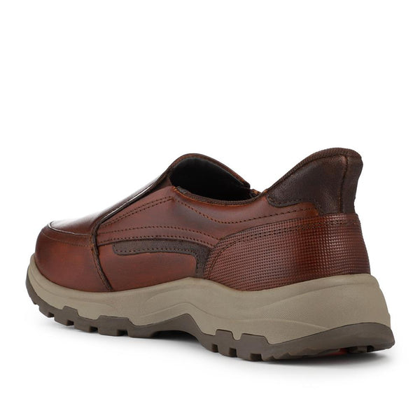 Pavers Just Step In Extra Wide Laceless Shoes - Cognac