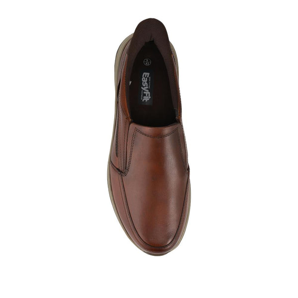 Pavers Just Step In Extra Wide Laceless Shoes - Cognac