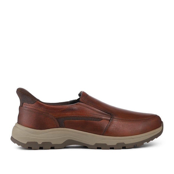pavers Just Step In Extra Wide Laceless Shoes - Cognac
