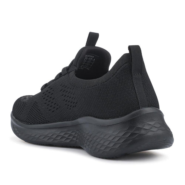 Pavers Just Step In Wide Fit Bungee Lace Trainers - Black