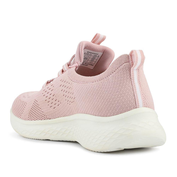 Pavers Just Step In Wide Fit Bungee Lace Trainers - Blush