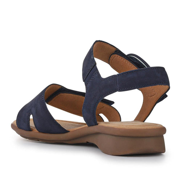 Pavers Marion Gabor Leather Dual-Fasten Sandals - Navy