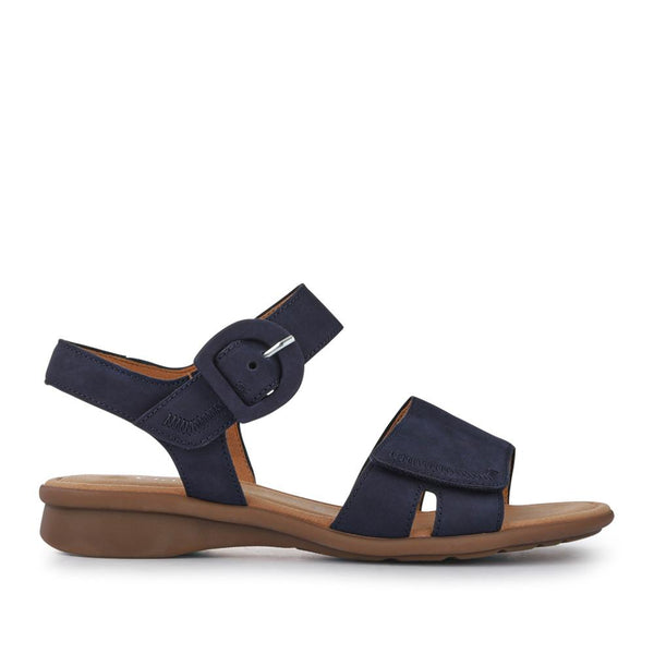 pavers Marion Gabor Leather Dual-Fasten Sandals - Navy