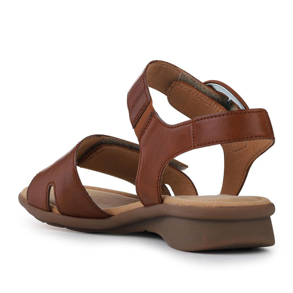 Pavers Marion Gabor Leather Dual-Fasten Sandals - Tan
