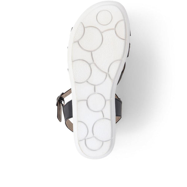 Pavers Adjustable Buckle Sandals - Black