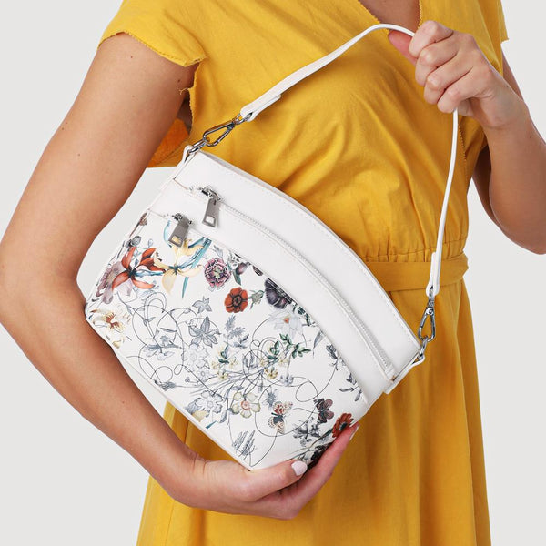 Pavers Adjustable Cross-Body Bag - White Multi