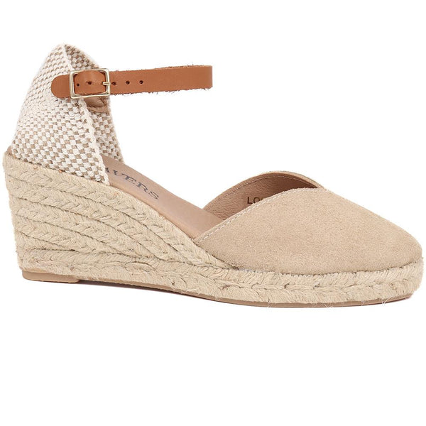 Pavers Adjustable Espadrille Sandals - Beige