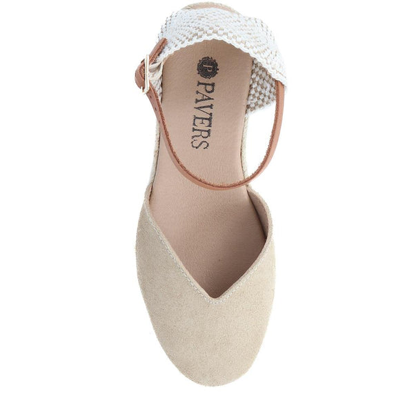 Pavers Adjustable Espadrille Sandals - Beige