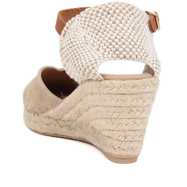 Pavers Adjustable Espadrille Sandals - Beige