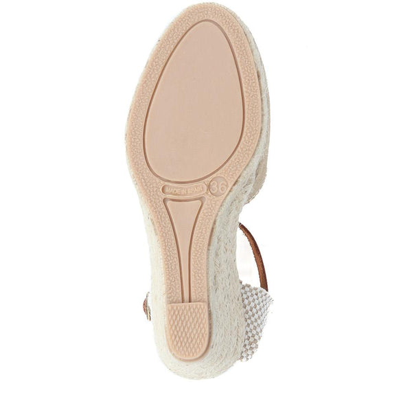 pavers Adjustable Espadrille Sandals - Beige