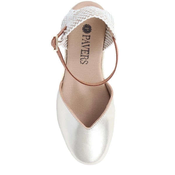 Pavers Adjustable Espadrille Sandals - Gold