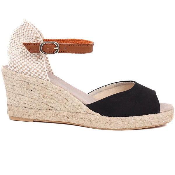 pavers Adjustable Espadrille Sandals - Navy