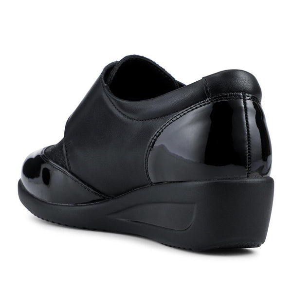 Pavers Adjustable Fit Comfy Monk Shoes - Black Multi