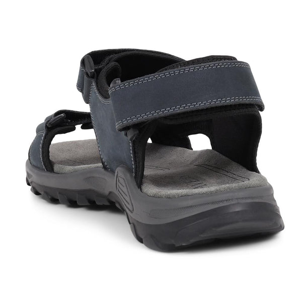Pavers Adjustable Leather Walking Sandals - Navy
