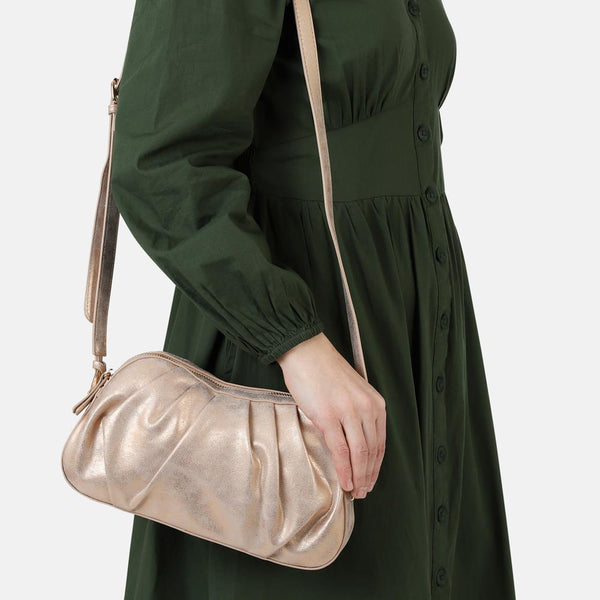 Pavers Adjustable Slouched Crossbody Bag - Rose Gold