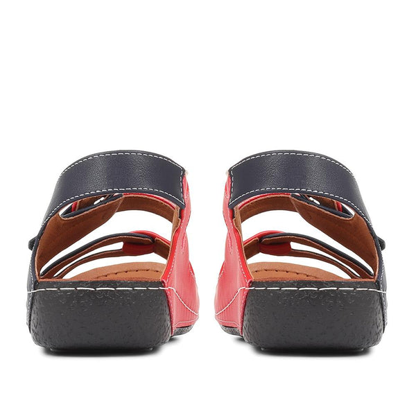 Pavers Adjustable Strappy Sandals - Navy Multi