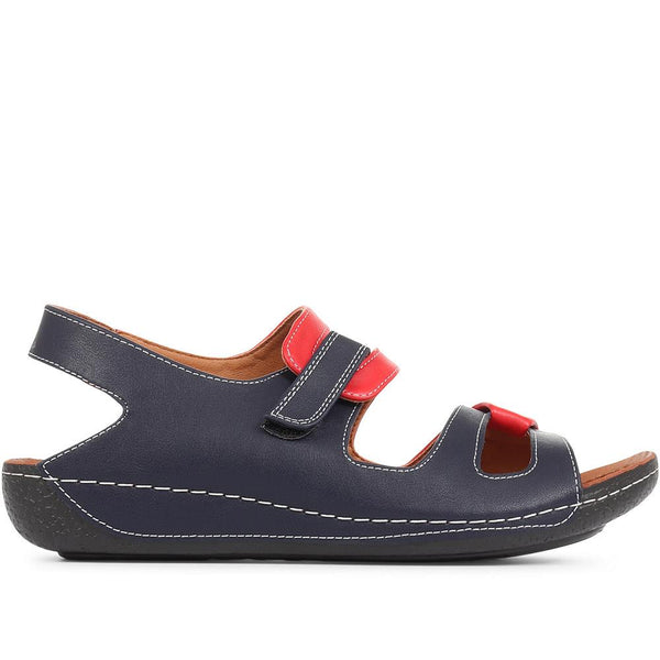 pavers Adjustable Strappy Sandals - Navy Multi