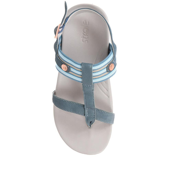 Pavers Adjustable Toe-Post Sandals - Blue