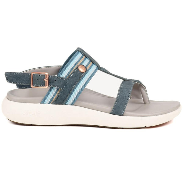 pavers Adjustable Toe-Post Sandals - Blue
