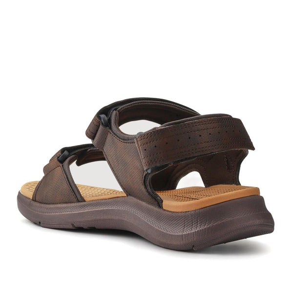 Pavers Adjustable Touch-Fasten Sandals - Brown