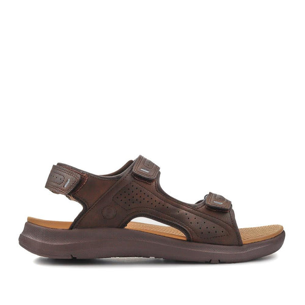 pavers Adjustable Touch-Fasten Sandals - Brown