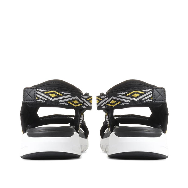 Pavers Adjustable Wide-Fit Sandals - Black-Yellow