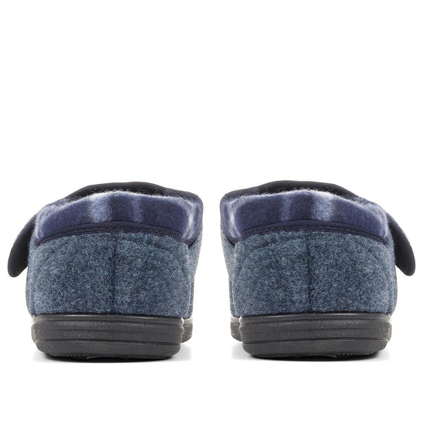 Pavers Anti-Bacterial Touch-Fasten Slippers - Navy