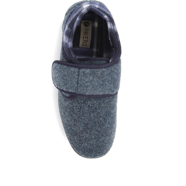 Pavers Anti-Bacterial Touch-Fasten Slippers - Navy