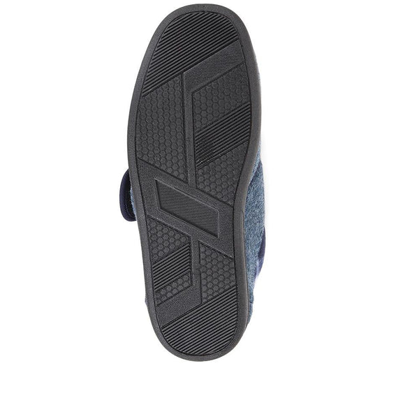 Pavers Anti-Bacterial Touch-Fasten Slippers - Navy