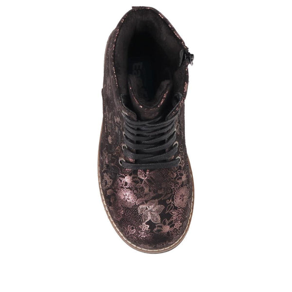 Pavers Ashbourne Extra-Wide Boots - Black Floral